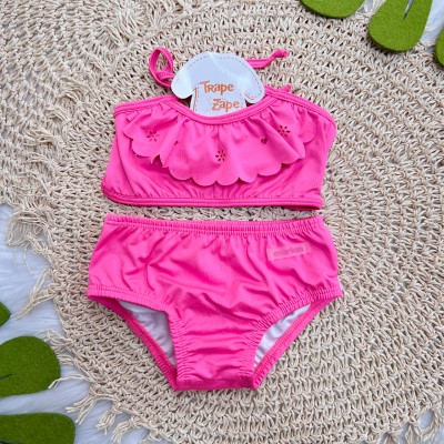 Linha Praia - Biquini com Proteção UV50+ - Rosa Chiclete